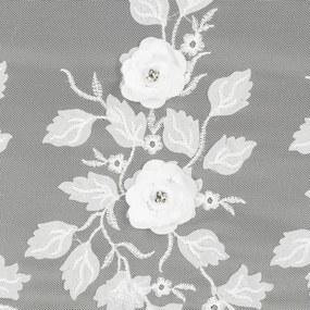 KRÁTKA ZÁCLONA NA PÁSKE EVA MINGE ROSES4 150X50 CM KVETY