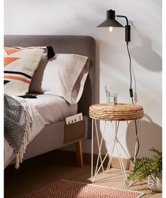 Sivá dvojlôžková posteľ Kave Home Lydia, 160×200 cm