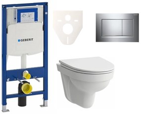 Cenovo zvýhodnený závesný WC set Geberit do ľahkých stien / predstenová montáž + WC Laufen Laufen Pro Nordic SIKOGES3H6