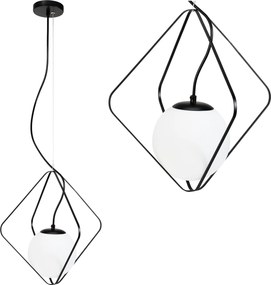 Toolight Toolight, stropné svietidlo 1xE27 APP1018-1CP, čierna-biela, OSW-09474