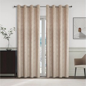 Záves na krúžkoch YC11935/280G/03/140x250 cm béžový