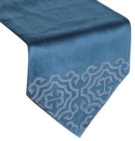 BEHÚŇ NA STÔL ODEL 32X140 CM TMAVOMODRÝ