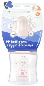 Dojčenská fľaša 120ml 0m+ Hippo Dreams Pink