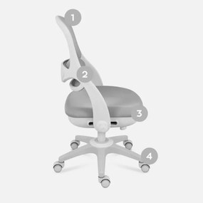 Detská otočná stolička Mark Adler Junior 4.7 Grey
