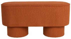 Lavica z textílie buklé v tehlovej farbe Marcos – White Label