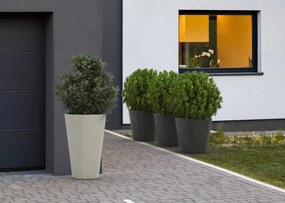 PLASTOVÝ KVETINÁČ MORA 41X39 CM ANTRACITOVÁ