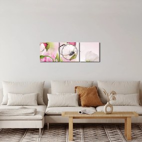 Obraz - Motýľ (s hodinami) (90x30 cm)