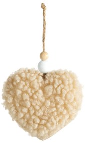 VIANOČNÁ DEKORÁCIA WOOL SADA 12KS 14X9 CM BÉŽOVÁ