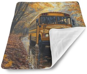 Sablio Deka pre bábätko Žltý školský autobus - 80x100 cm