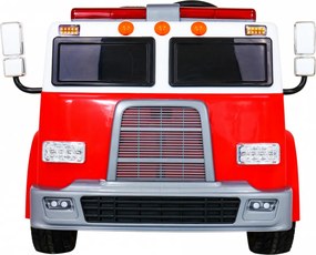 Ramiz Detské hasičské auto na batérie + Vodné delo + Megafón + Hasičský kohút + Pilot