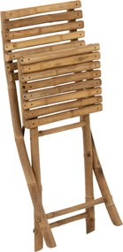 Prírodná bambusová skladacia stolička Bamboo Pliable - 54*45*85cm