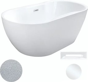 Besco Akrylátová voľne stojaca vaňa Navia Glam S 140x75 (150x80, 160x80) BESCO-Typ výpuste: Click-Clack s prepadom, chróm, BESCO-Rozmery: 160x80, BES…