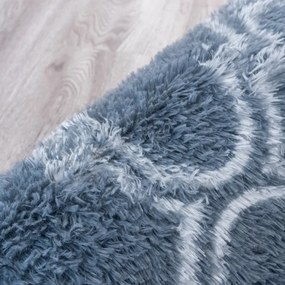 Protišmykový koberec DECOR strieborný kruh