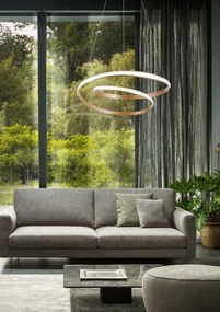 Redo 01-1794  TORSION SU LED 30W D550 interiérové závesné svietidlo 3000K bronzová 2490lm