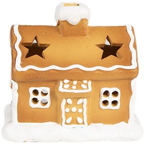 Keramický svietnik perníková chalúpka Gingerbread House - 11 * 8 * 10 cm