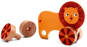 Zvieratá na kolieskach – drevená skrutkovacia hra