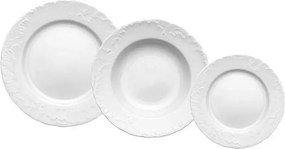 Ćmielóv tanierová súprava  Rokoko biela 18-dielná