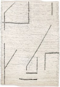 Béžový ručne tkaný bavlnený koberec so vzorom Woven - 200*300 cm