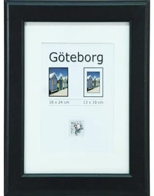 Drevený fotorámik Göteborg čierny 18x24 cm