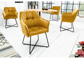 Stolička 42474 Loft Zamat Žltá - Komfort-nábytok