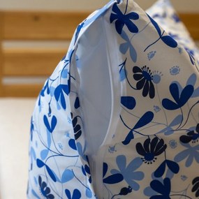 Polášek Bavlnené obliečky KVETINOVÁ HARMÓNIA - Šedá | 140 x 200 cm / 70 x 90 cm