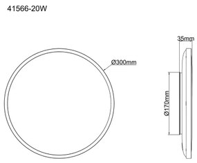 Globo 41566-20W - LED stropné svietidlo NIELSEN LED/20W/230V 4000K priemer 30 cm biele