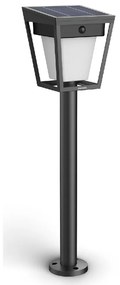 Philips Nissa UltraEfficient Solar LED stĺpik,senzor, čierny, 1,8 W, 250/25 lm, 3000 K