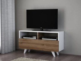 TV stolek NOVELLA K3 90 cm bílý/ořech