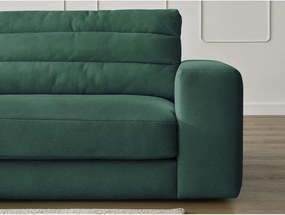Zelená zamatová rohová pohovka (ľavý roh/s leňoškou) Sierra – Bobochic Paris