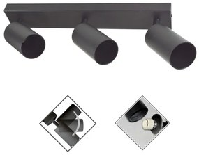 Bodové svietidlo FARGO 3xGU10/30W/230V čierna