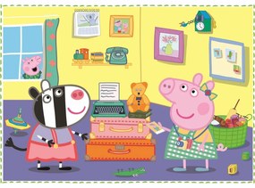 TREFL Prasátko Peppa: Vzpomínky na prázdniny 12,15,20 24 dielov puzzle