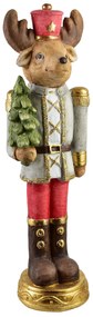 Vánoční figurka Santa Lila 70 cm hnědá/červená