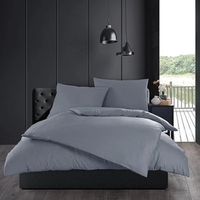 Bavlnené jednofarebné posteľné obliečky BedTex Exclusive Collection - šedé - 100% bavlna - 70 x 90 cm + 140 x 200 cm