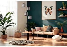 Závesné svietidlo Riffle Square, 4x grafitové sklenené tienidlo, b, o