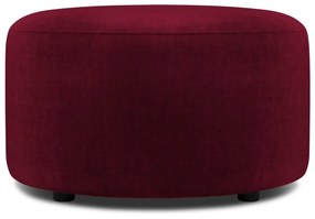 Bordový zamatový puf Mazzini Sofas Debbie, ø 68 cm