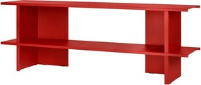 Červený kovový regál 160x57x37 cm Hes – noo.ma