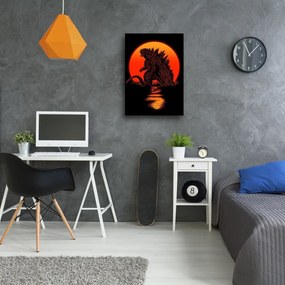 Gario Obraz na plátne Godzilla, netvor a západ slnka - DDJVigo Rozmery: 40 x 60 cm