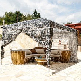 INSTENT záhradný párty stan - 3 x 3 m, urban + 2 bočnice