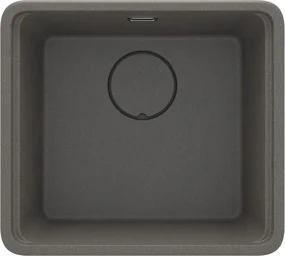 Deante Momi, 1-komorový granitový drez 500x450x230 mm s úsporným sifónom, antracitová, DEA-ZKM_T10A