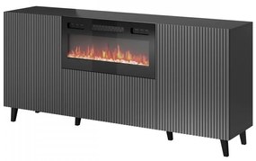 Komoda s elektrickým krbom 180 Tilderi Grey, Farby: antracit