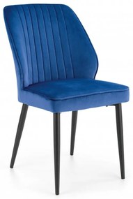 Jedálenská stolička HANKO –⁠ kov/látka, modrá