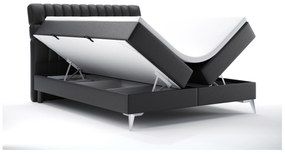 Kontinentálna posteľ 160 cm Molera (čierna ekokoža) (s úložným priestorom). Vlastná spoľahlivá doprava až k Vám domov. 1044263