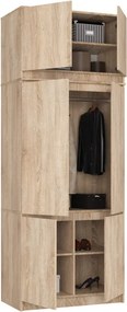 Skriňa s nadstavcom S 90 cm dub sonoma