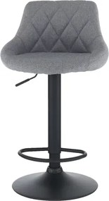 Barová stolička Terkan - sivá / čierna