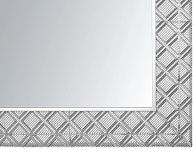 Nástenné strieborné zrkadlo 80 x 80 cm EVETTES Beliani