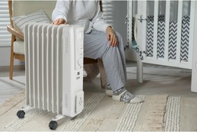 G21 Olejový radiátor Etna, 9 rebier, 2000 W, biela