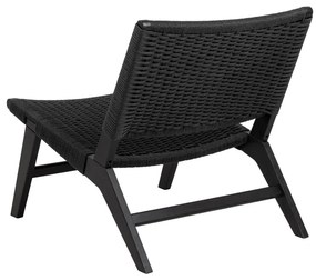 Čierne kreslo s výpletom Carson – Actona