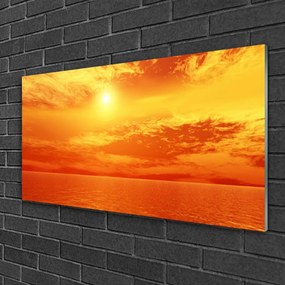 Skleneny obraz Slnko more príroda 120x60 cm