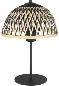 Stolová lampa Globo 15767T COLLY E27 15W čierna/bambus