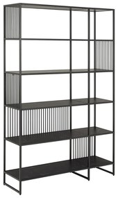 Čierna knižnica 120x185x35 cm Strington – Actona